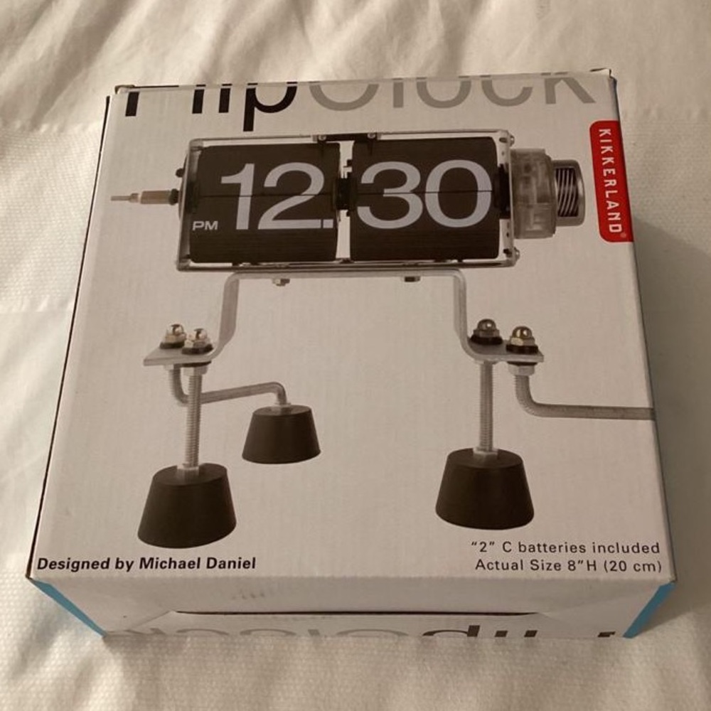 Michael Daniel Kikkerland Vtg Style Flip Clock Mid Century Modern In Box